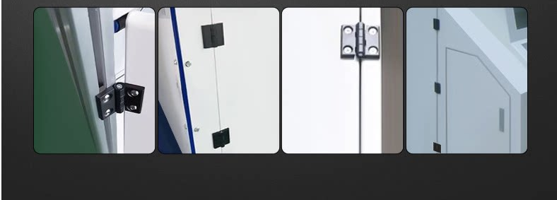 Cabinet-door hinge installation examples; cabinets and fasteners not included