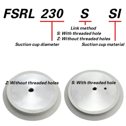 Vacuum suction cup industrial robotic arm suction cup single-layer170 230 290mm silicone strong heavy-duty pneumatic suction cup-BOLTTE