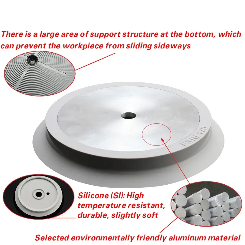 Vacuum suction cup industrial robotic arm suction cup single-layer170 230 290mm silicone strong heavy-duty pneumatic suction cup-BOLTTE