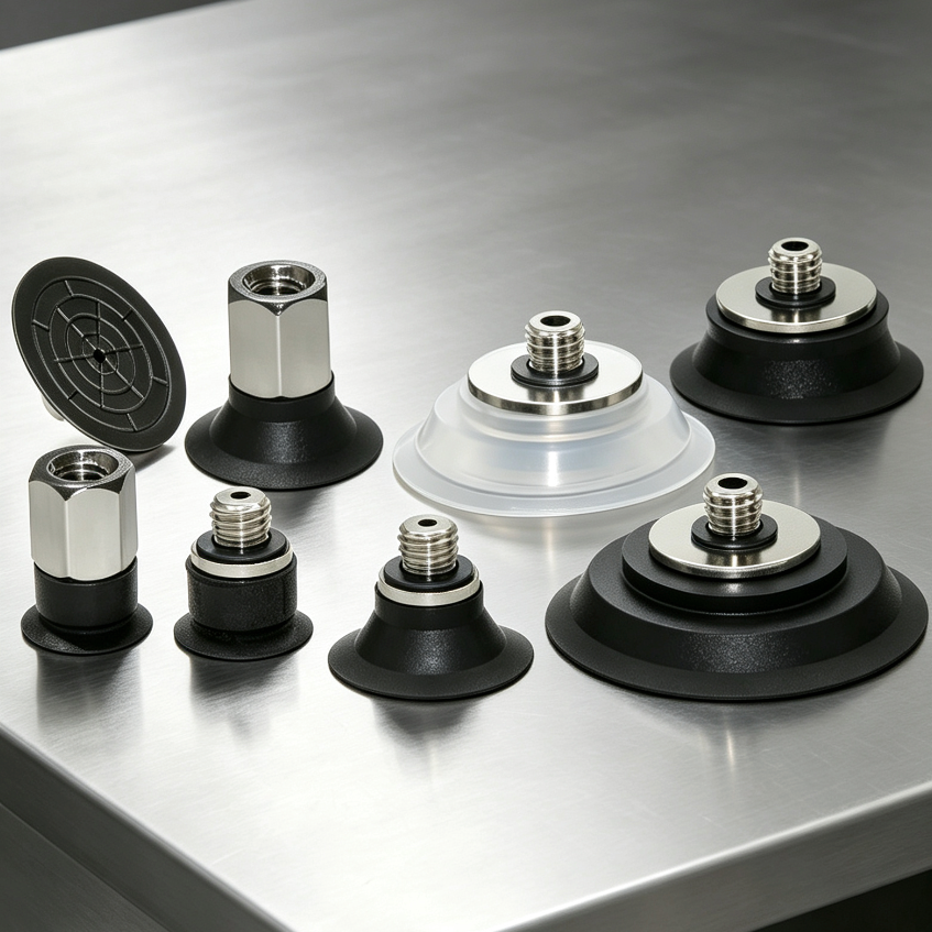 ZP2-TB Flat Vacuum Suction Cups with Mounting Fittings