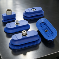 SAOF SAOB Oval NBR Vacuum Suction Cups and Threaded Adapters