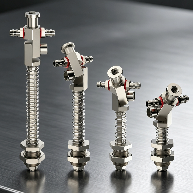 M10/M12 180° Adjustable Swivel Vacuum Cup Holders with Spring Buffer