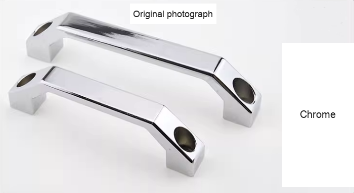 Original bright chrome-plated aluminum handle family photograph