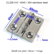 CL226-3-K 304 stainless-steel cabinet hinge, original photograph; select exact model and material