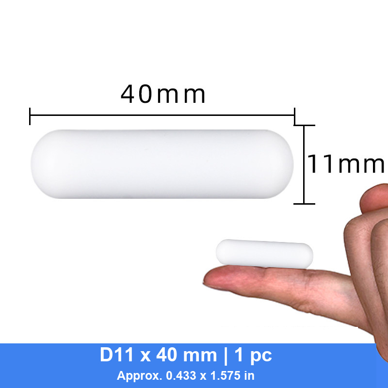 Cylindrical PTFE Magnetic Stir Bars, D10-D15, 26-55 mm