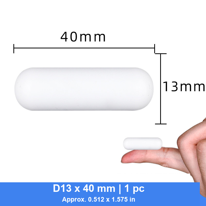 Cylindrical PTFE Magnetic Stir Bars, D10-D15, 26-55 mm
