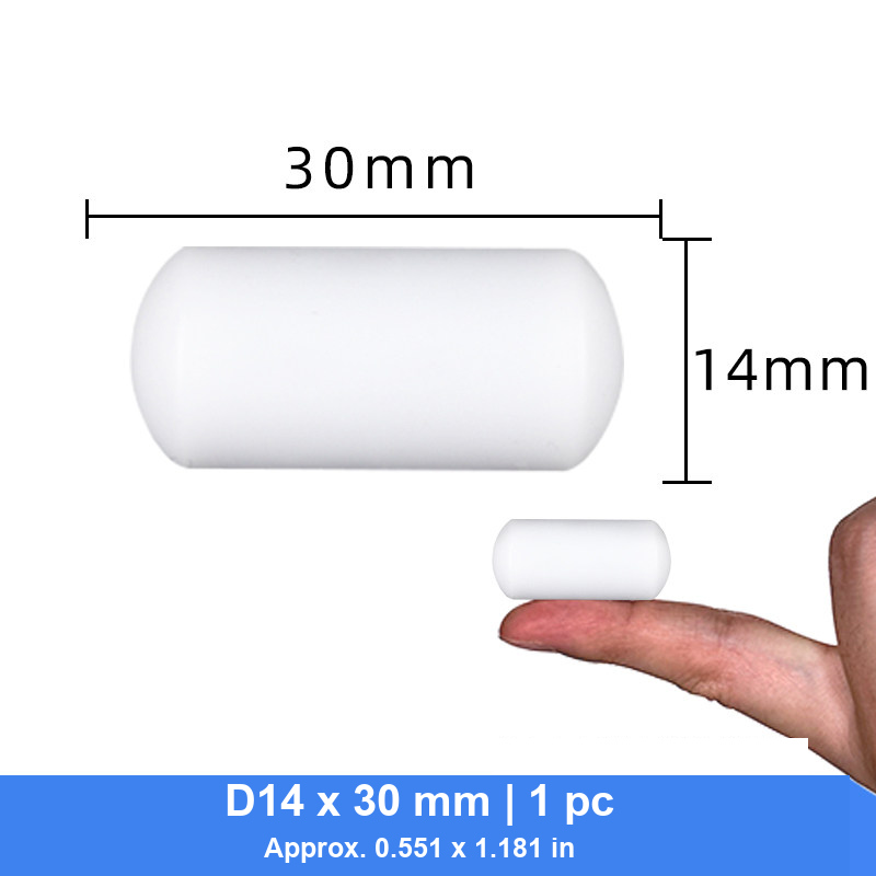 Cylindrical PTFE Magnetic Stir Bars, D10-D15, 26-55 mm
