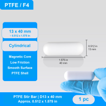 Cylindrical PTFE Magnetic Stir Bars, D10-D15, 26-55 mm