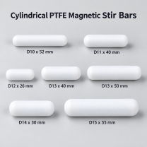 Cylindrical PTFE Magnetic Stir Bars, D10-D15, 26-55 mm