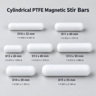 Cylindrical PTFE Magnetic Stir Bars, D10-D15, 26-55 mm