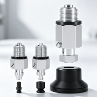 V-J-WES Spring Vacuum Cup Mounts — Standard, Antistatic or FKM, D2–D50