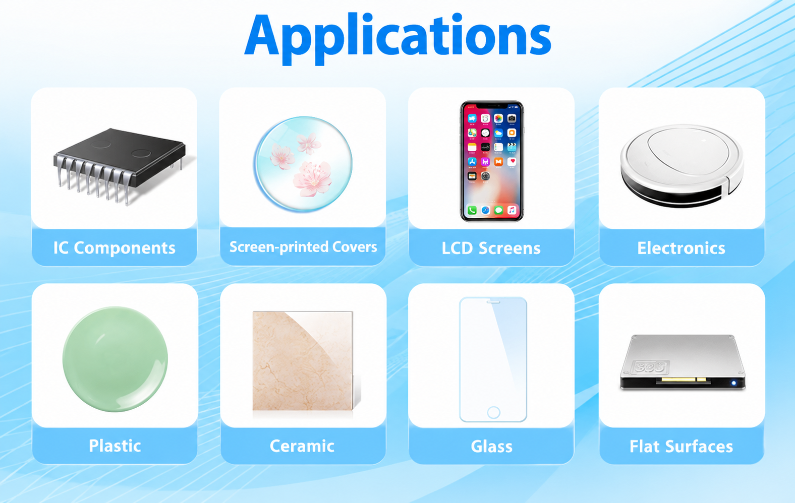 Application examples for T-1830 manual vacuum pickup bulbs