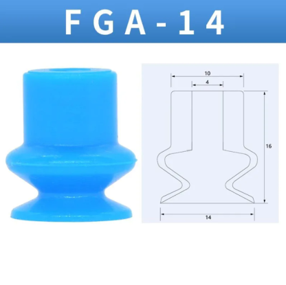 5pcs FGA Series Vacuum Suction Cups, corrugated vacuum suction cup nozzle FGA11/14/16/20/22/25/33/43/53/78-BOLTTE