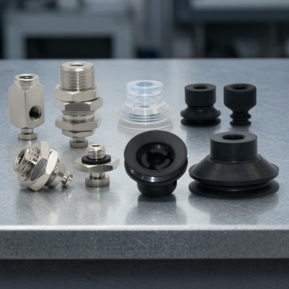 ZP3 Mini Vacuum Cups and ZP3A Mounting Fittings, 4–16 mm