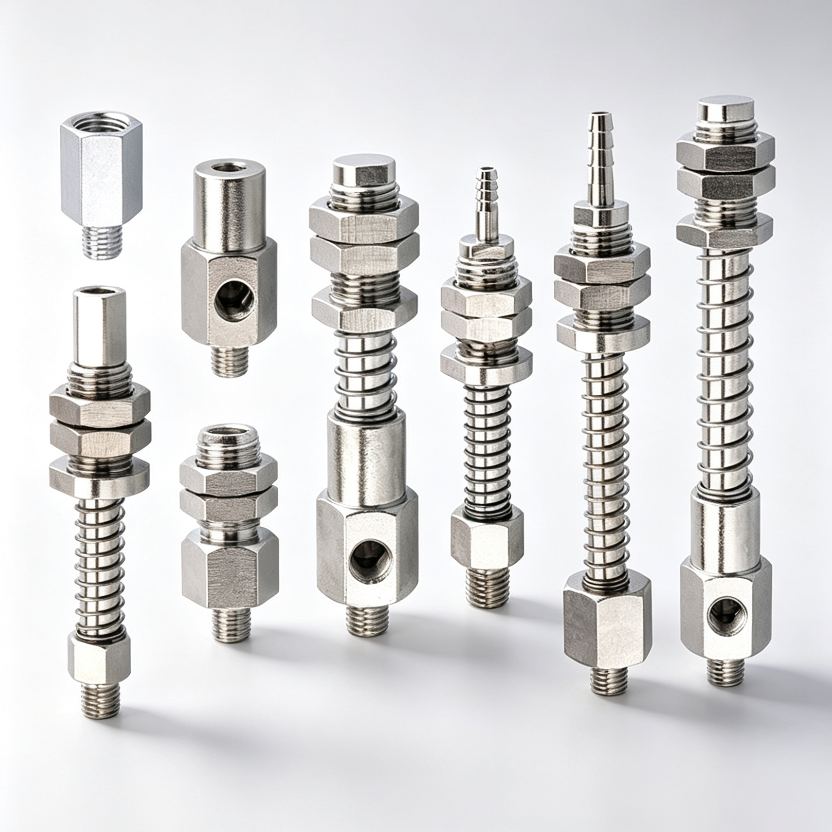 PT/PY Threaded Vacuum Cup Holder Fittings — M10–M14