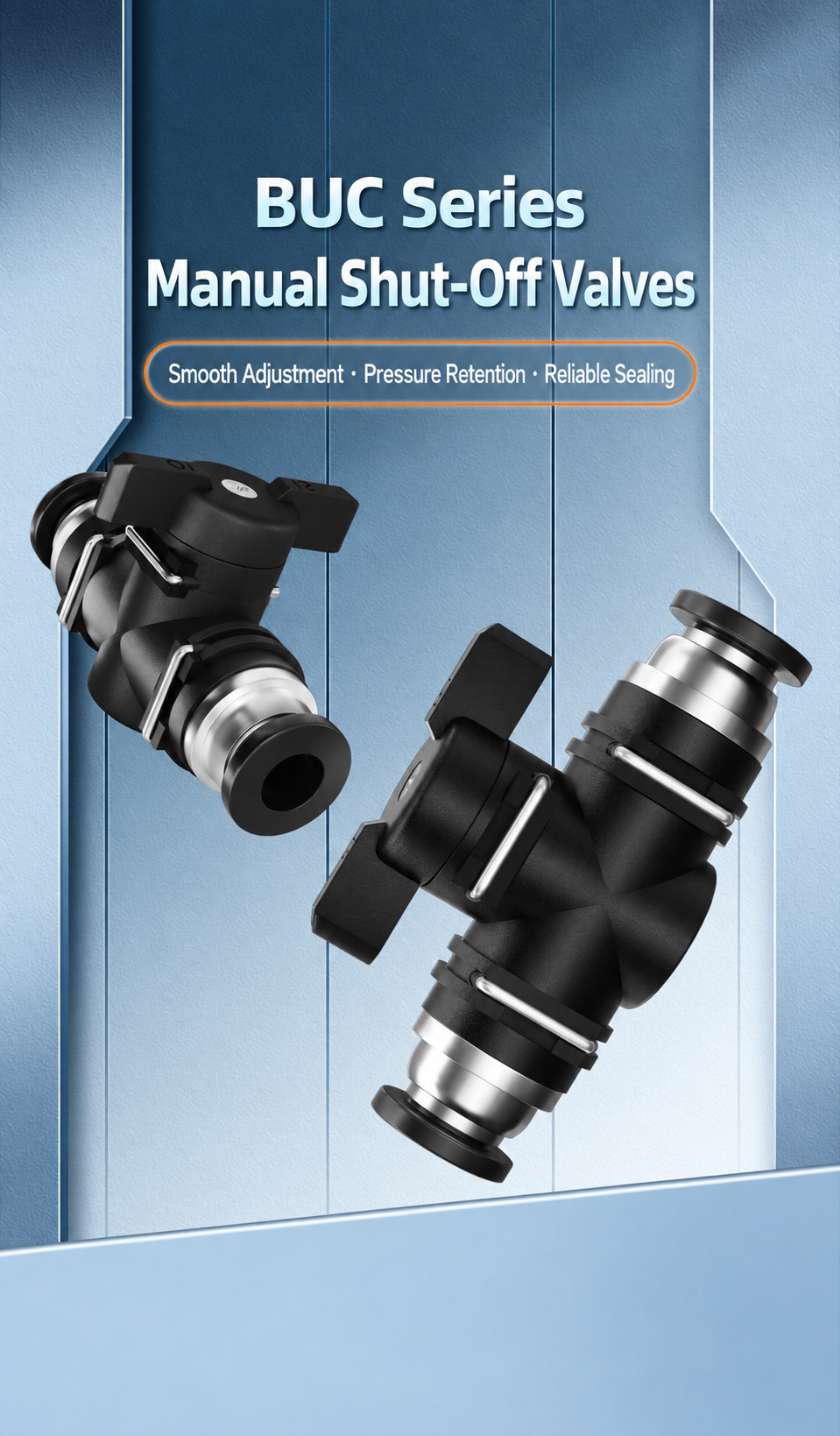 BUC series pneumatic manual shut-off valves