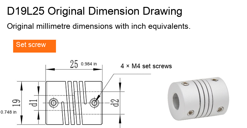 D19 D20 original coupling detail 3: original product photograph in English