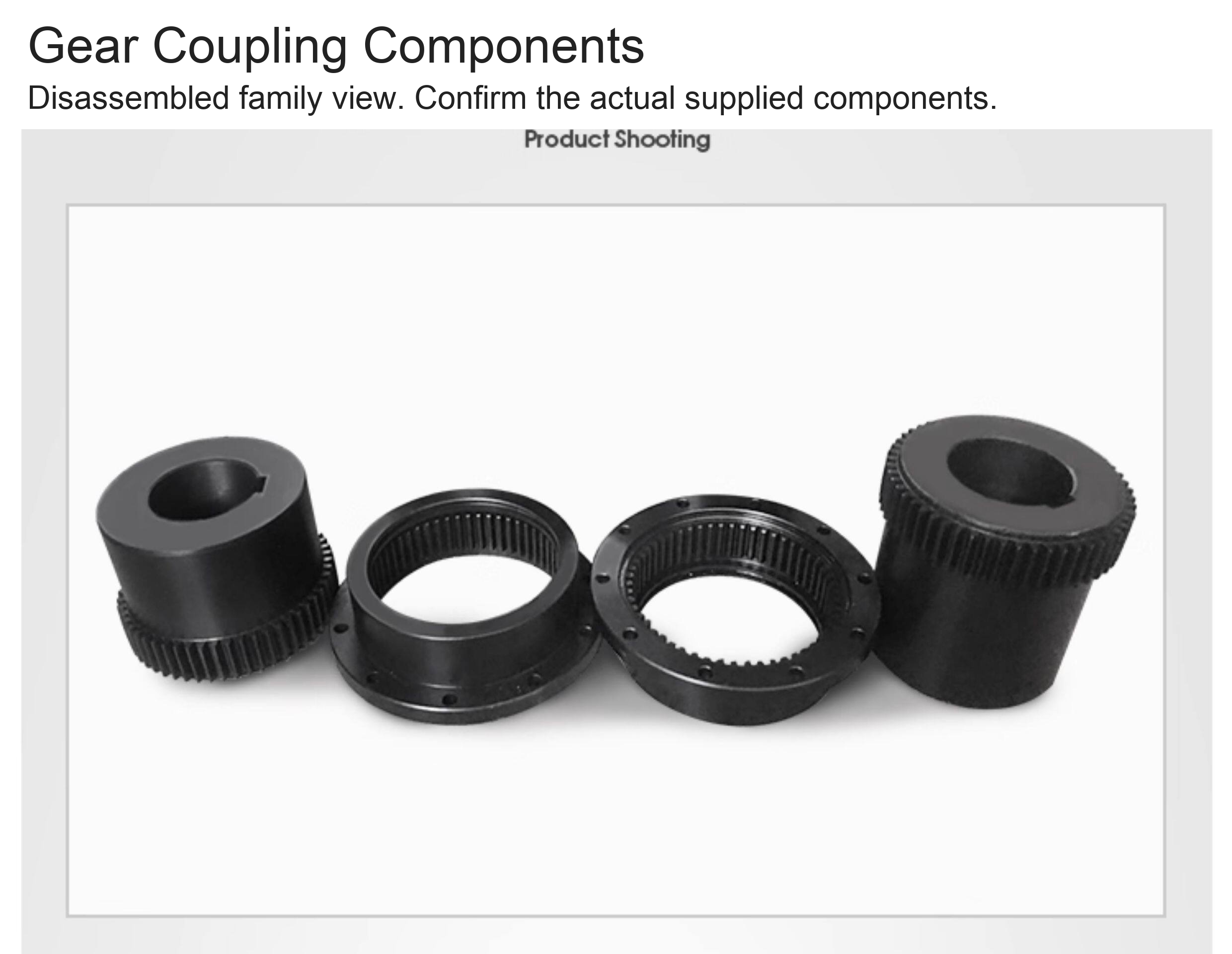 GIICL original gear coupling detail 7: original product photograph in English