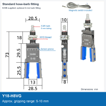 Y18-H8VG / 5-10 mm / Magnetic switch / Dimension drawing