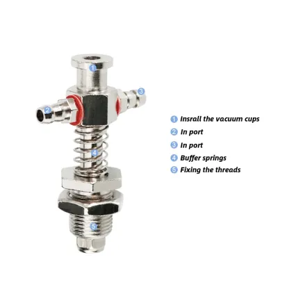 Vacuum suction cup base big head 11mm hardware manipulator fixture accessories pneumatic support tail Side air intake-BOLTTE