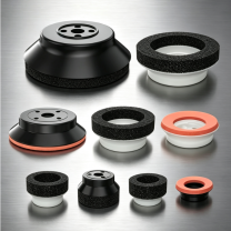 ZP HN/HS Foam Vacuum Suction Cups | Black & Red