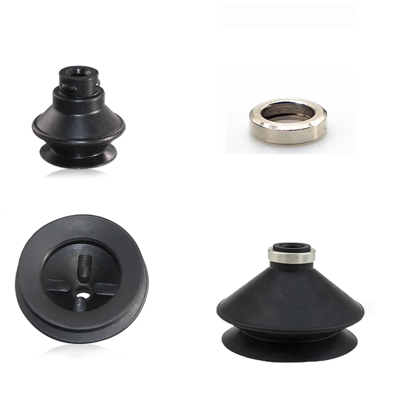 10PCS Pneumatic Vacuum Suction Cup with Holder Ring SMC Type ZP-B Two Layers Organ Nozzle Sucker NBR/ Silicone Manipulator Parts-BOLTTE