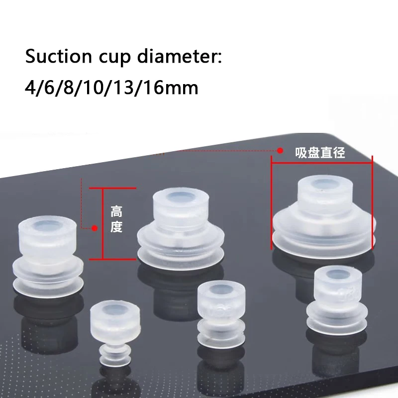 Pneumatic Vacuum Suction Cup Auto Sucker Silicone/NBR Nozzle Double Layers ZP3 Injection Molding Machine Manipulator Accessory-BOLTTE