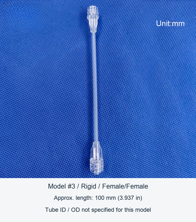 Plastic Tubing Extension Assemblies, 70-300 mm, and Separate Clear Adapter original product view 3