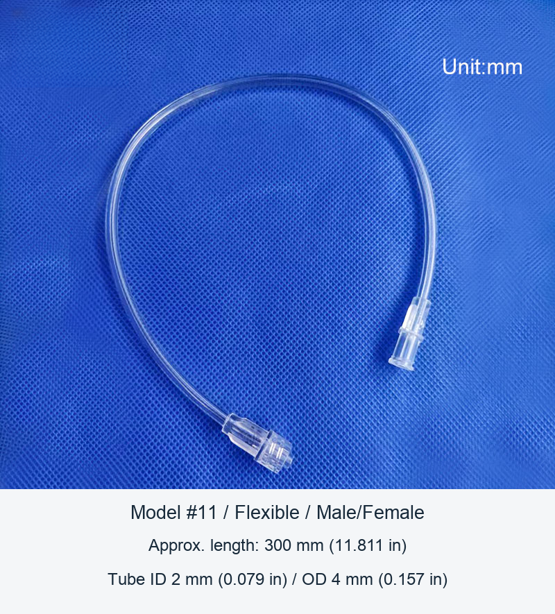 Plastic Tubing Extension Assemblies, 70-300 mm, and Separate Clear Adapter original product view 11
