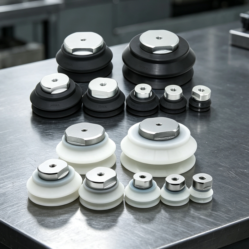 ZPT Heavy-Duty Bellows Silicone and Nitrile Rubber Vacuum Suction Cups
