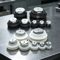 ZPT Heavy-Duty Bellows Silicone and Nitrile Rubber Vacuum Suction Cups