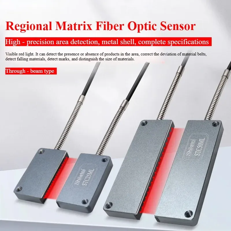 STC-10MLD Rectangular Matrix Fiber Sensor Amplifier Area Detection Diffuse Reflection Grating Counting Photoelectric Sensor-BOLTTE