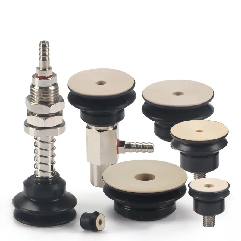 5PCS Pneumatic Vacuum Suction Cup PJG-6/8/10/15/20/25 Silicone/NBR Double Layers Injection Molding Machine Anti Static Sucker