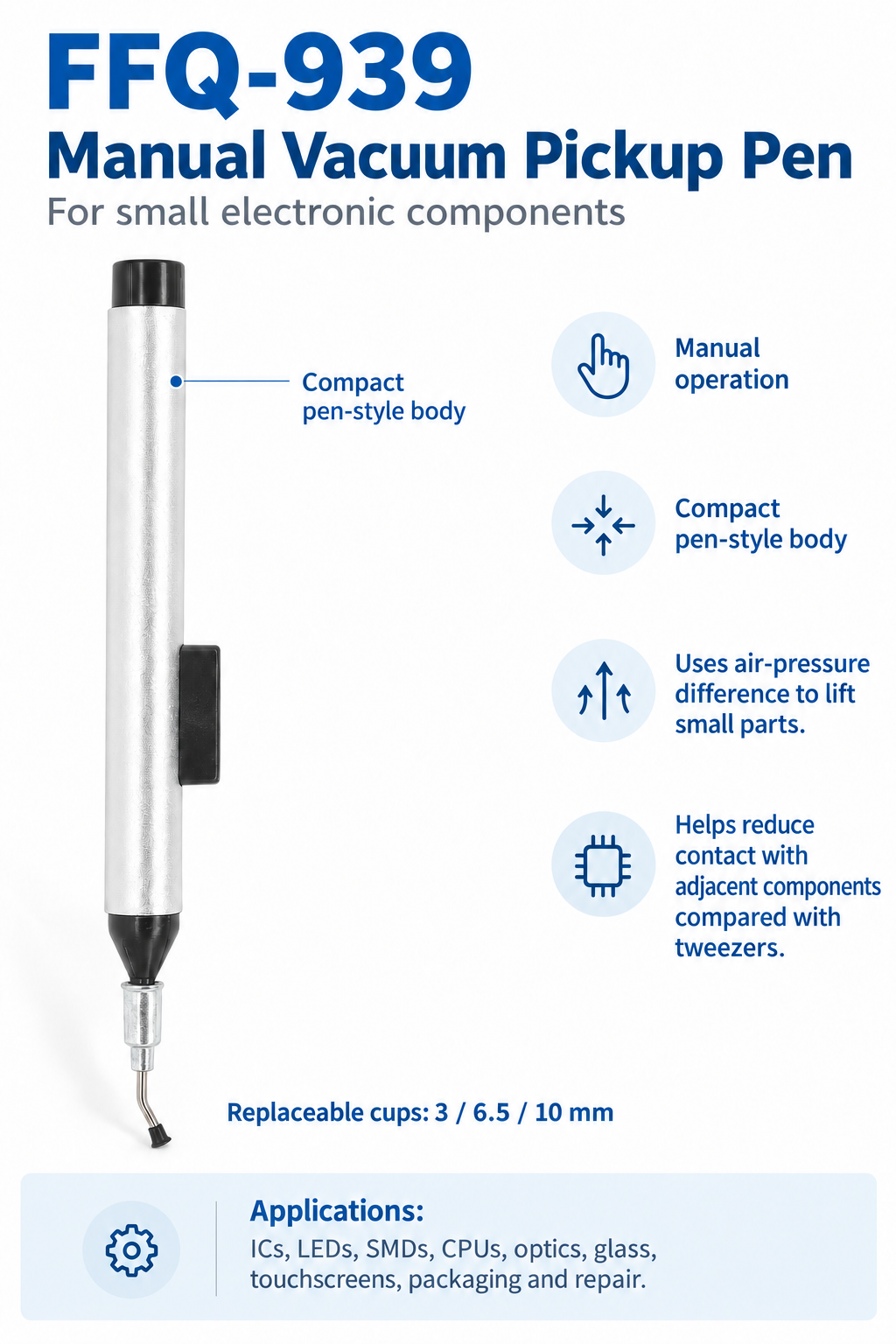 FFQ-939 manual vacuum pickup pen overview and applications