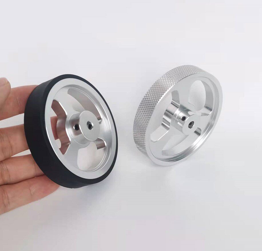 Black Flat-Tread Encoder Measuring Wheels original product view 3