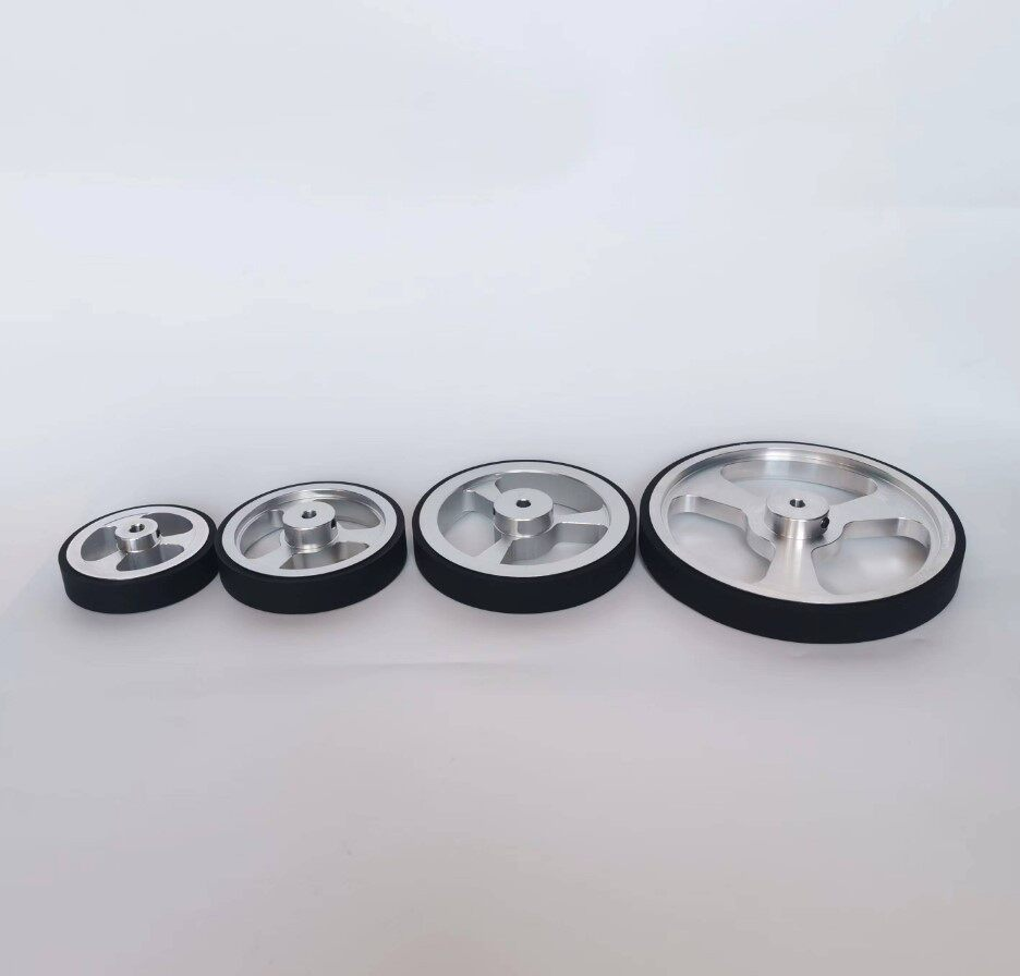 Black Flat-Tread Encoder Measuring Wheels original product view 1