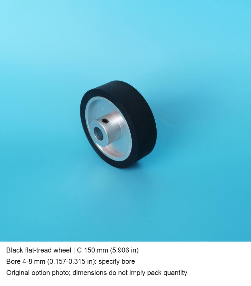 Flat black tread / C 150 mm / bore 4-8 mm (specify bore)