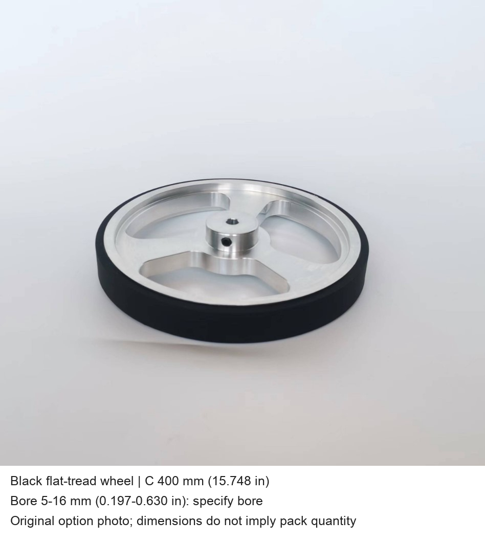 Flat black tread / C 400 mm / bore 5-16 mm (specify bore)