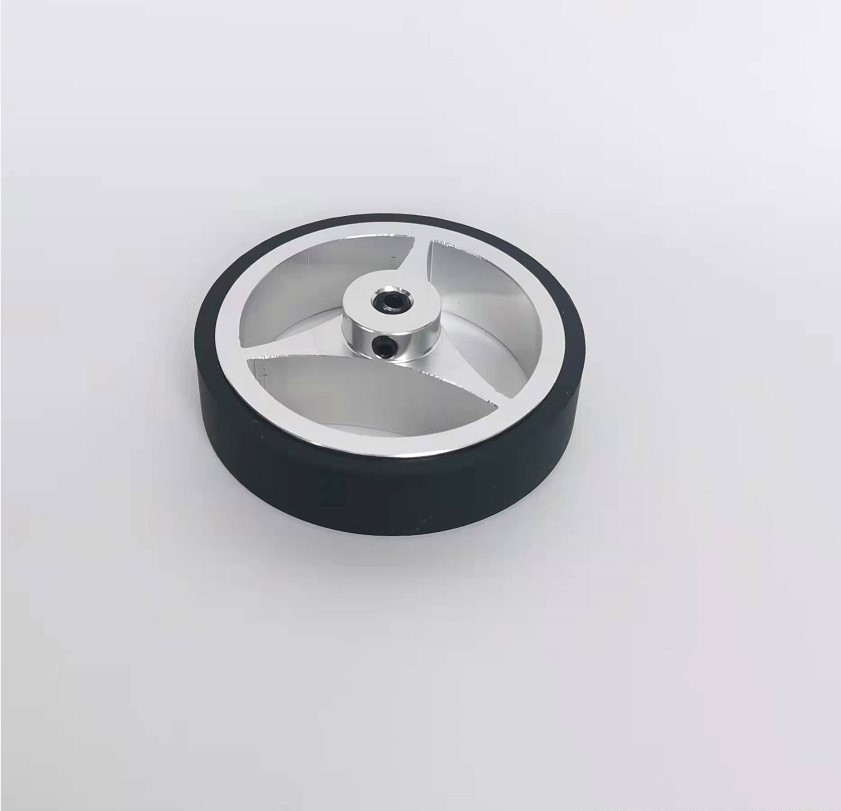 Black Flat-Tread Encoder Measuring Wheels original product view 2