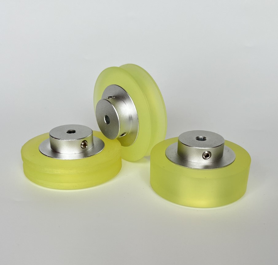 Polyurethane Flat-Tread Measuring and Drive Wheels, Protruding Hubs original product view 6