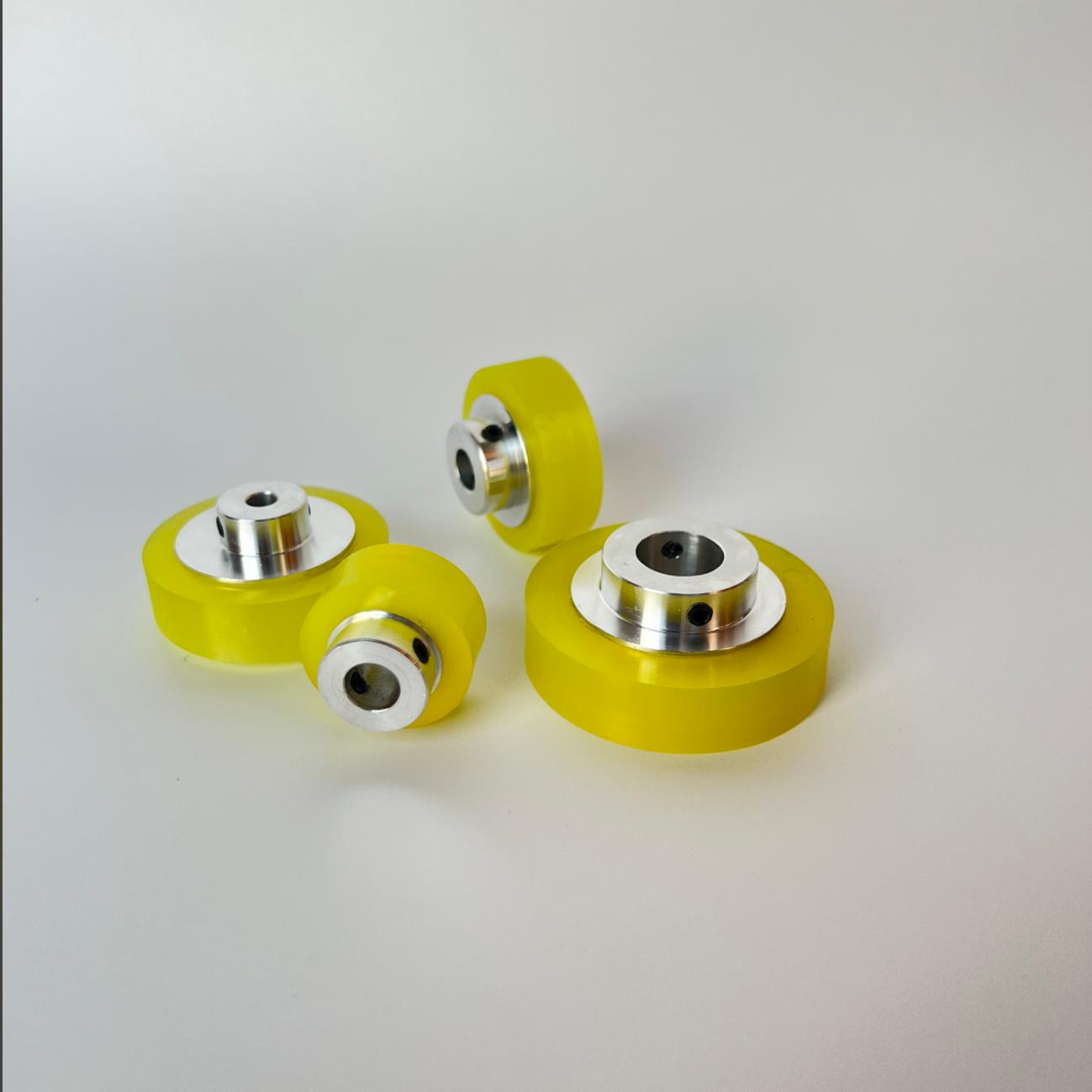 Polyurethane Flat-Tread Measuring and Drive Wheels, Protruding Hubs original product view 3