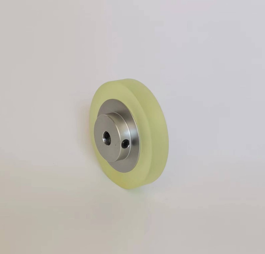 Polyurethane Flat-Tread Measuring and Drive Wheels, Protruding Hubs original product view 7