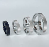 Knurled Metal Encoder Measuring Wheels, Aluminum and Steel series photograph