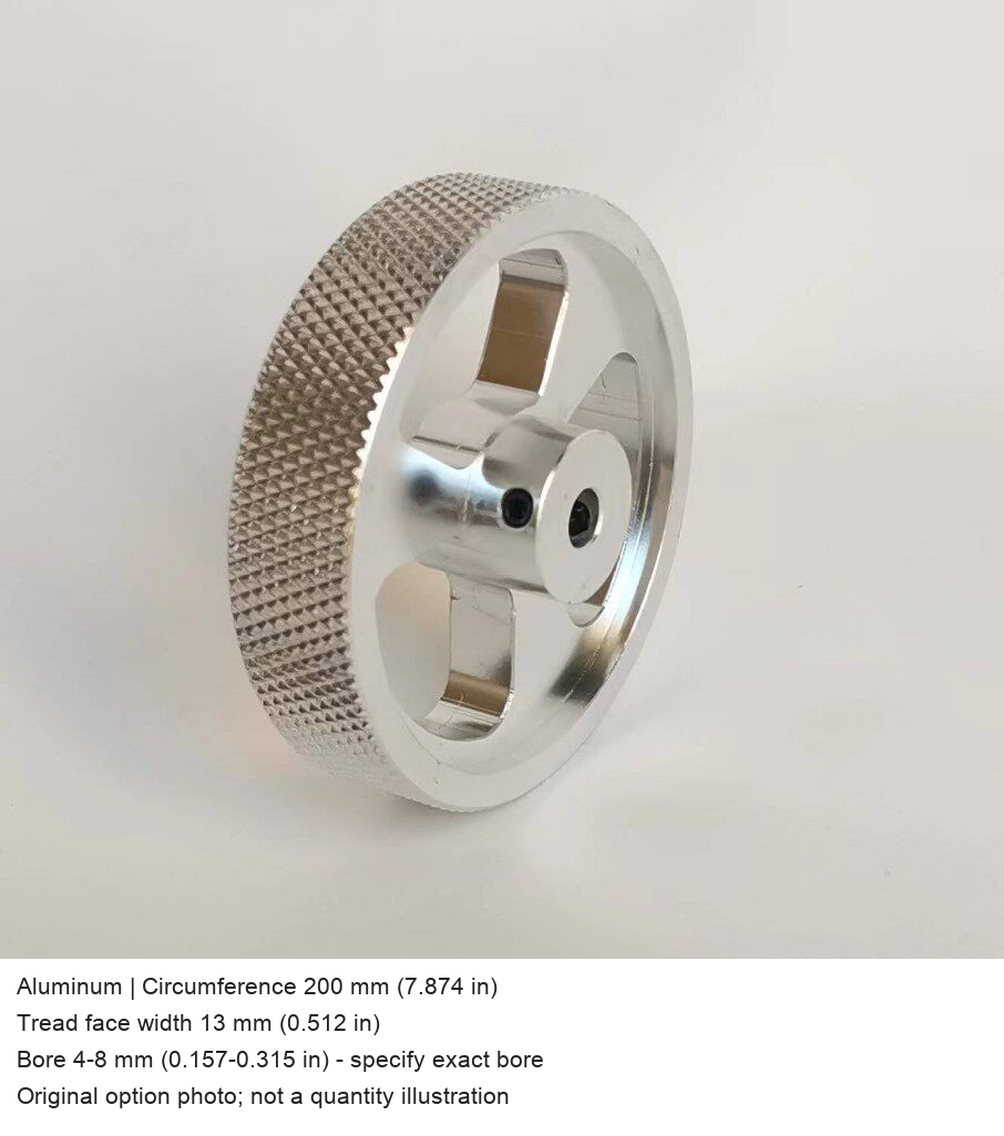 Aluminum / C 200 x face 13 mm / bore 4-8 mm (specify bore)