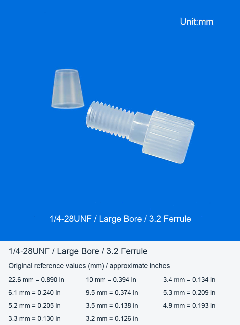 M6 and 1/4-28UNF Plastic Threaded Tube Fittings and Compression Ferrules original product view 2