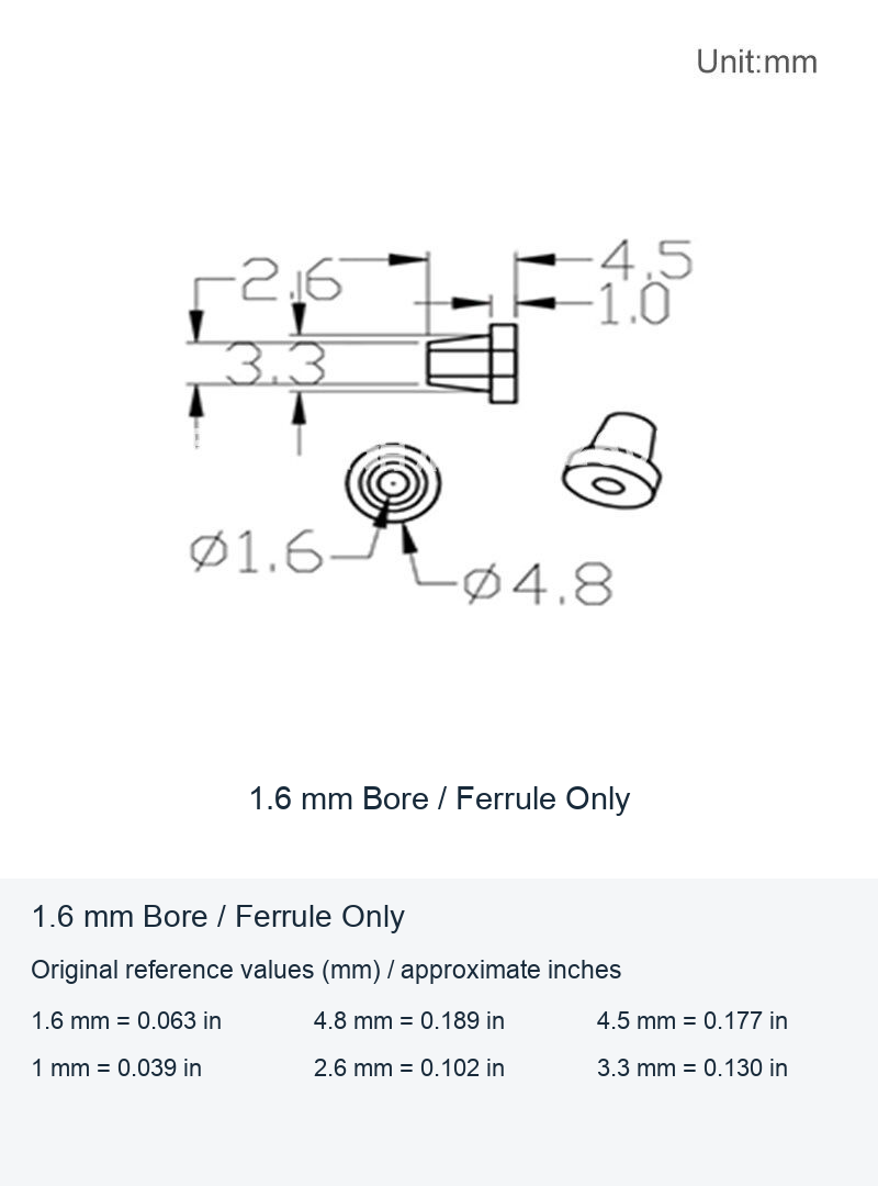 M6 and 1/4-28UNF Plastic Threaded Tube Fittings and Compression Ferrules original product view 5