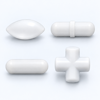 High-Temperature-Series PTFE Magnetic Stir Bars, A / B / C / Cross E