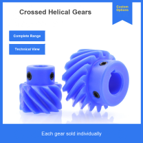 BOLTTE blue nylon crossed helical gears product overview