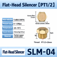 Pneumatic Exhaust Silencers and Threaded Plugs, M5 to 3/4 Inch