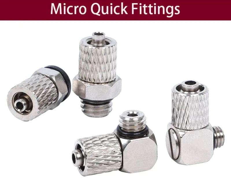 5PCS 10PCS Mini Micro Pneumatic Pipe Fitting Hose 3/4/5/6mm Male Thread M3 M4 M5 M6 Copper Straight/Elbow Type Quick Connector-BOLTTE